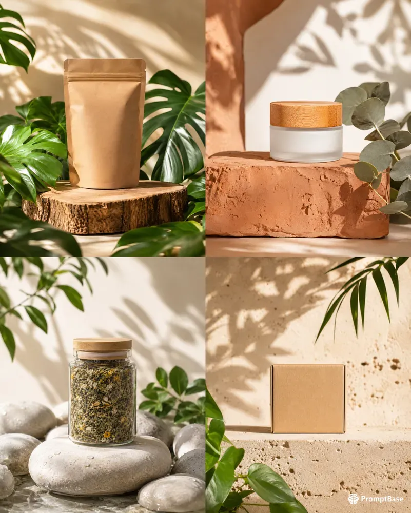 Natural Organic Product Staging