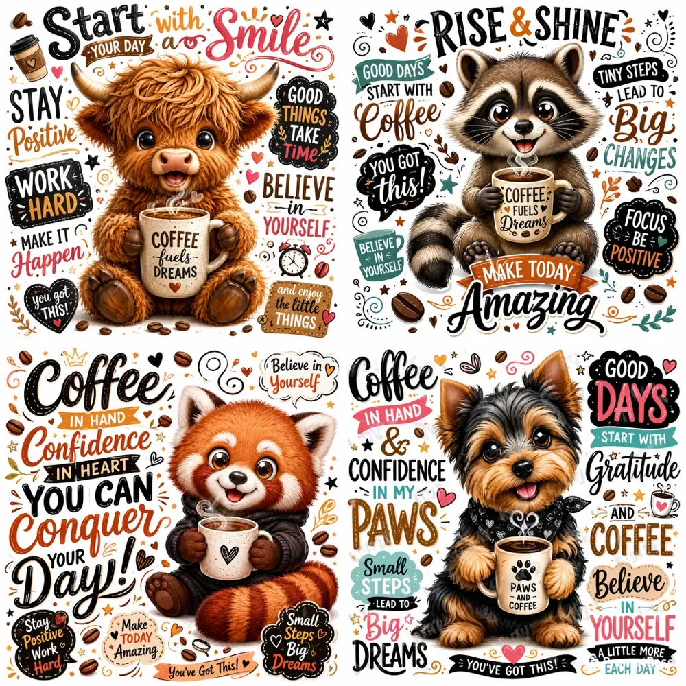 Cute Coffee Quote Puppy Poster Makers