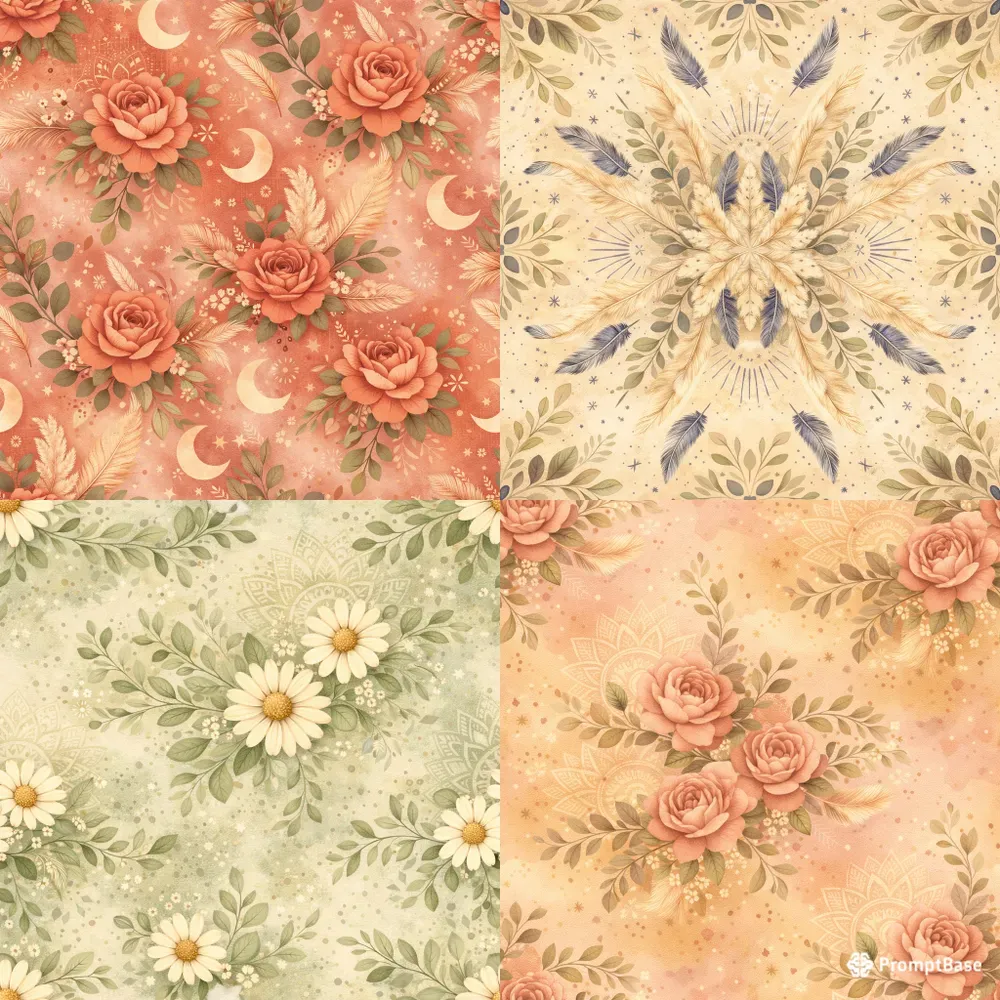 Modern Floral Boho Pattern Makers