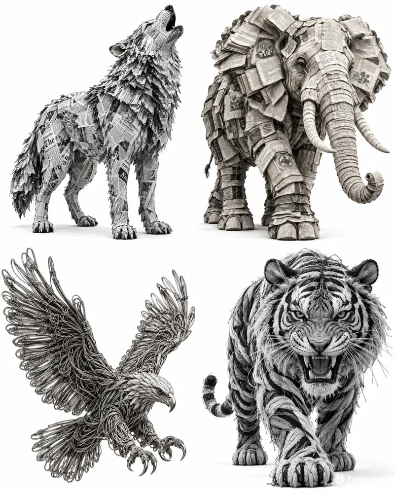 Material Animal Sculptures