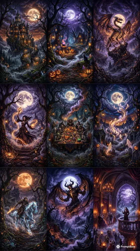 Halloween Fantasy Compositions Art