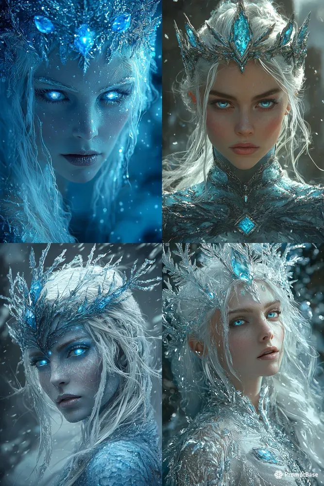 Crystal Ice Witch Portraits Winter Art