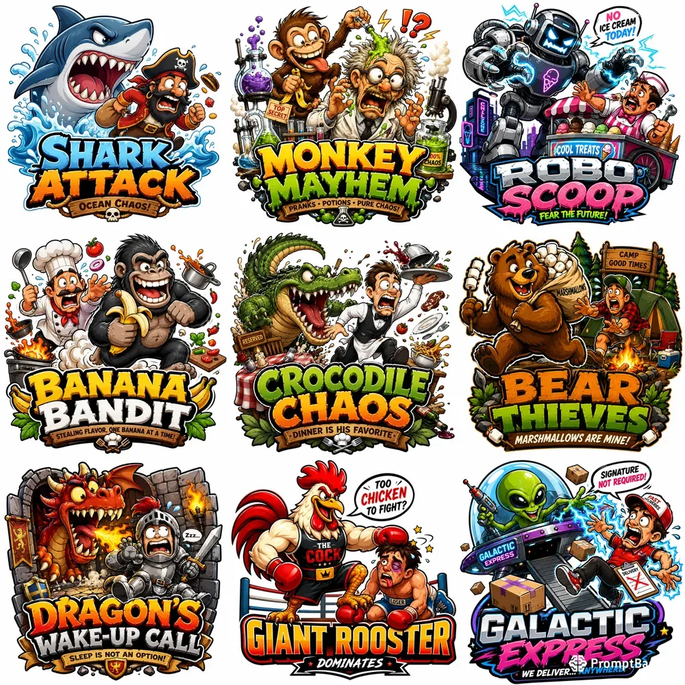 Funny Mascot Chaos Logos