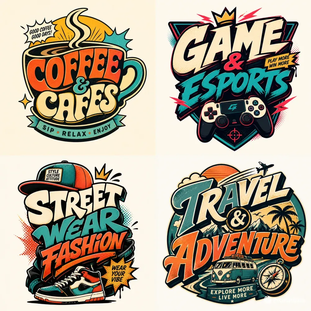 Artistic Retro Branding Designs