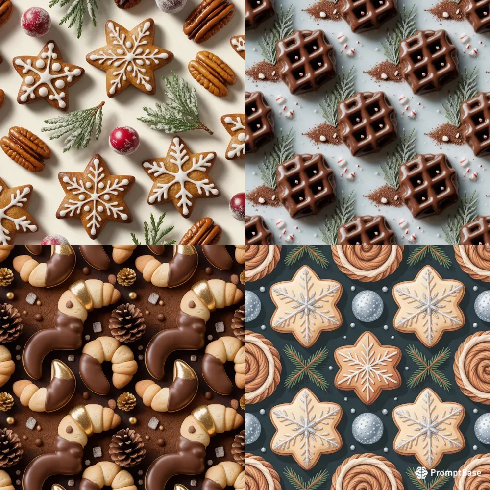 Christmas Cookie Pattern Repeat Designs