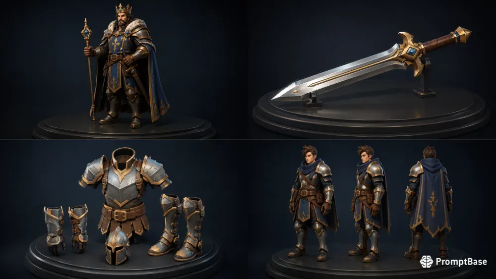 Stylized Knight Armor Weapon Packs