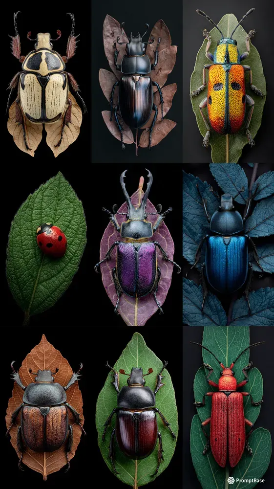 Isolated Beetle Studio Shots