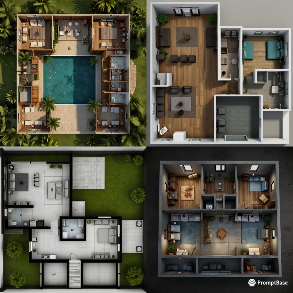 2D Architectural Floor Plan Generator