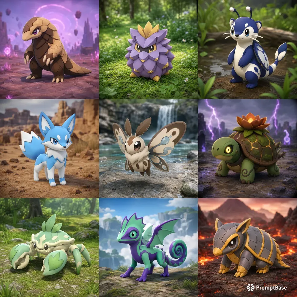 Pokemon Go Style 3D Fakemon Designs