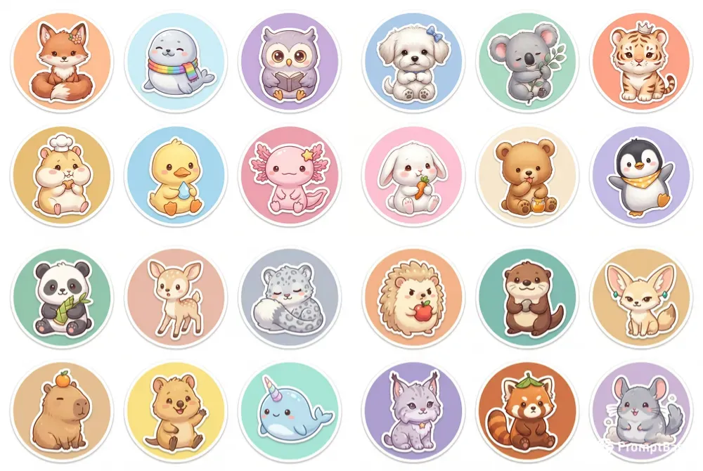 Ultra Soft Kawaii Baby Animal Stickers