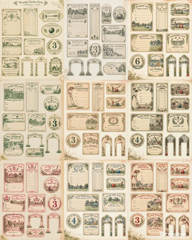 Croquet Lawn Club Ephemera