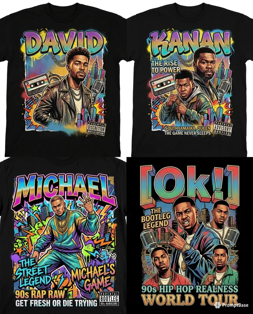Create 90s Vintage Bootleg Style Tshirts