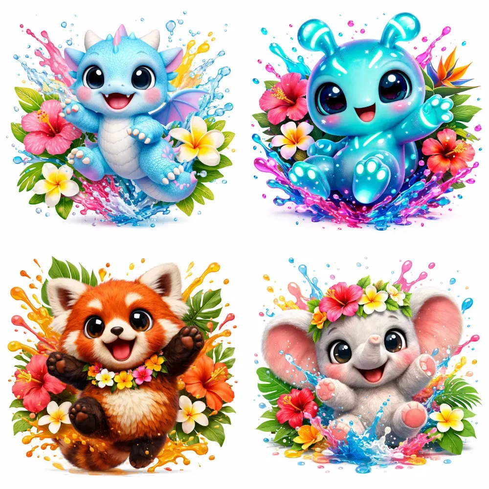 Cute Tropical Splash Characters