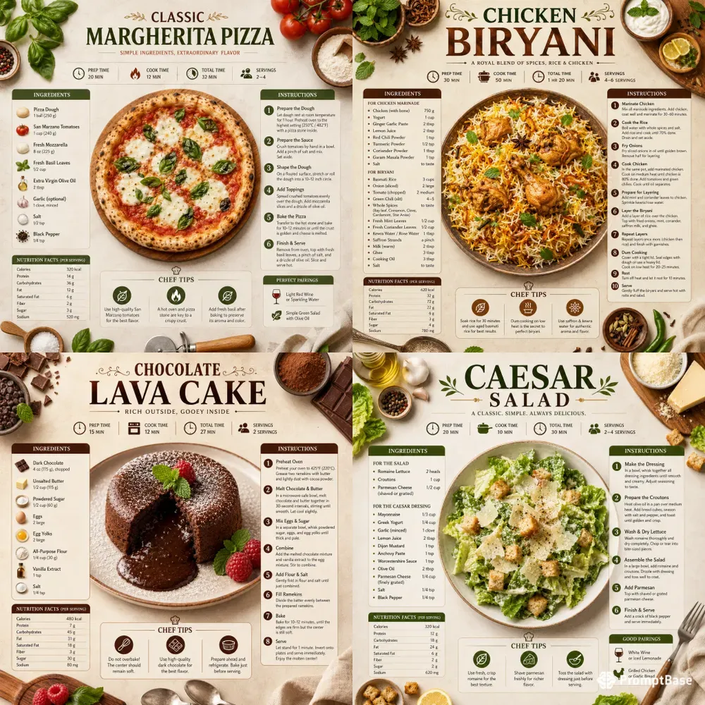 Professional Recipe Infographics
