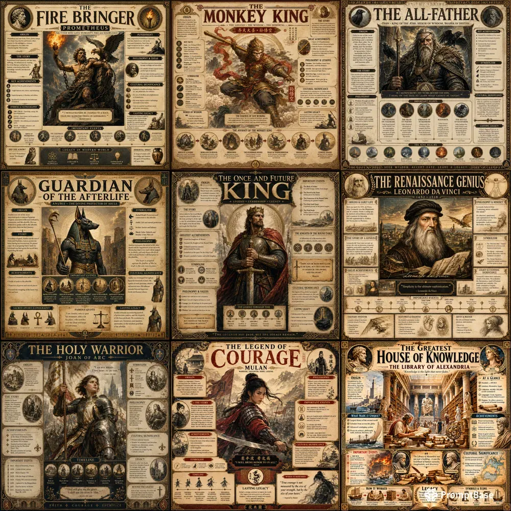 Mythic Infographic Posters