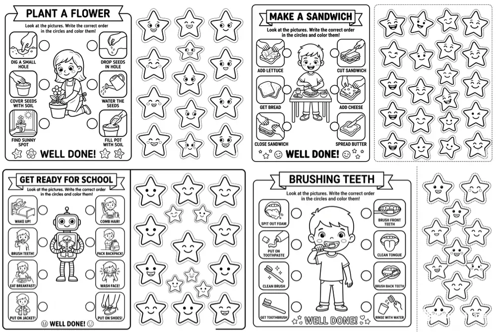 Kids Coloring Worksheets With Rewards