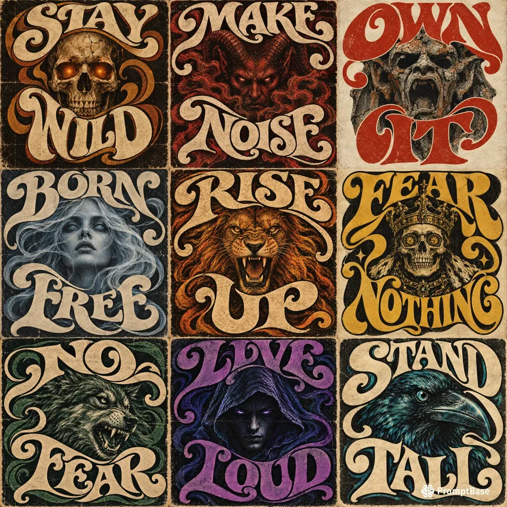 Gritty Retro Script Poster Designs