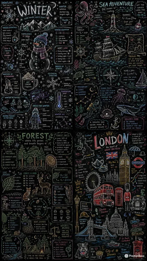 Chalkboard Doodle Universes