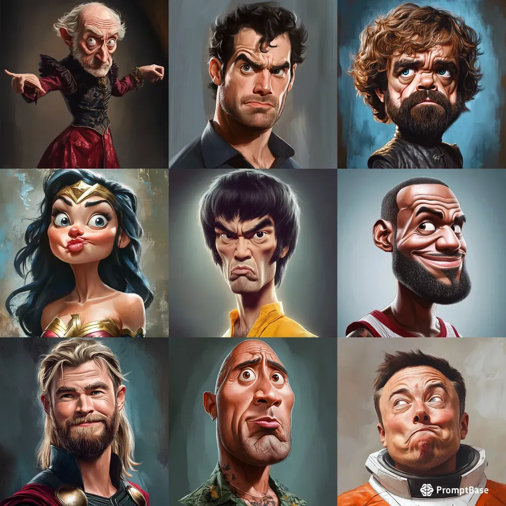 Exaggerated Caricatures