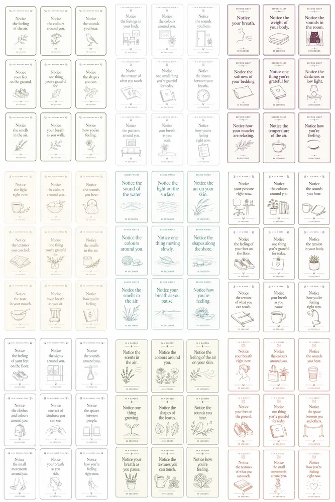 Mindful Noticing Card Sheets