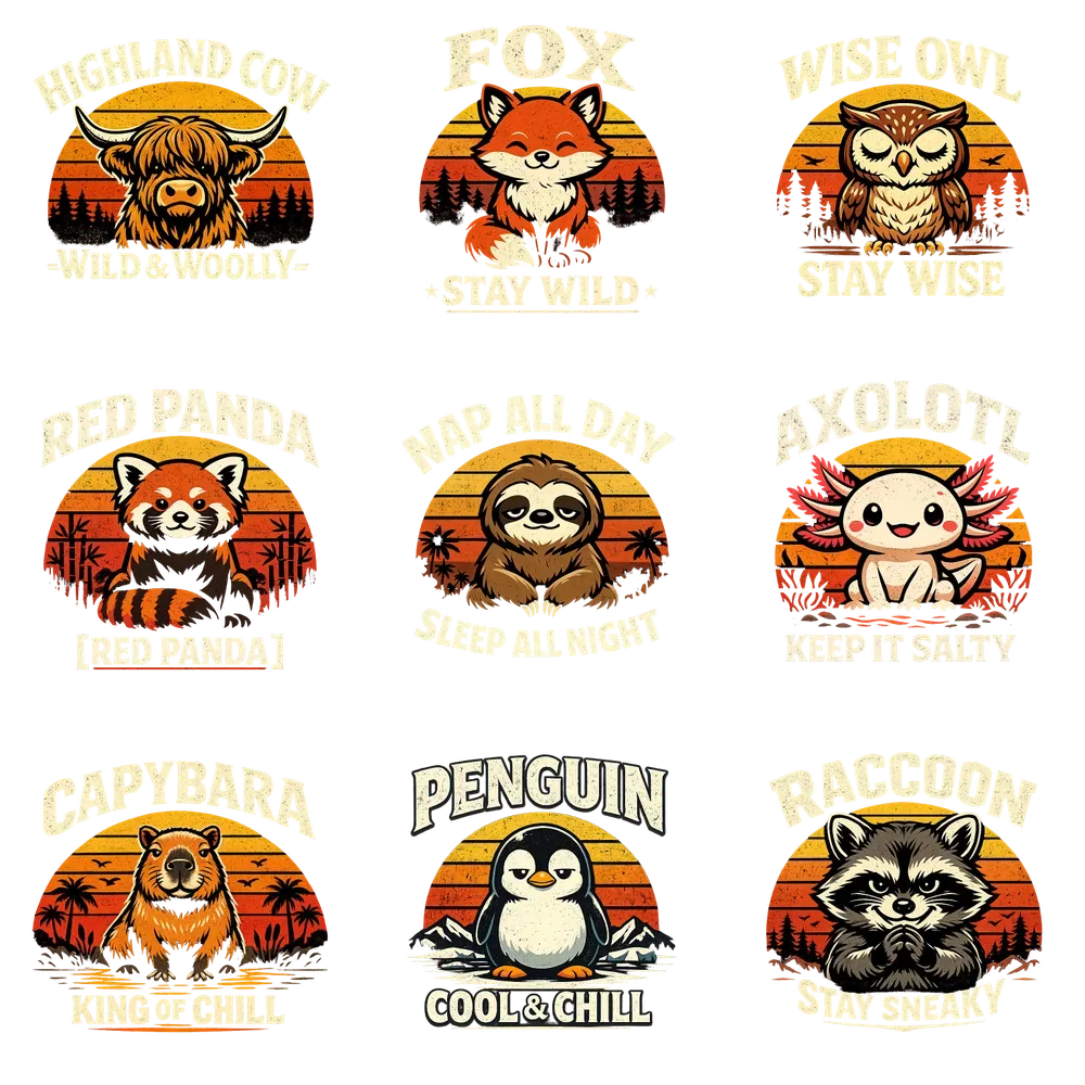 Vintage Zen Animal Tshirts