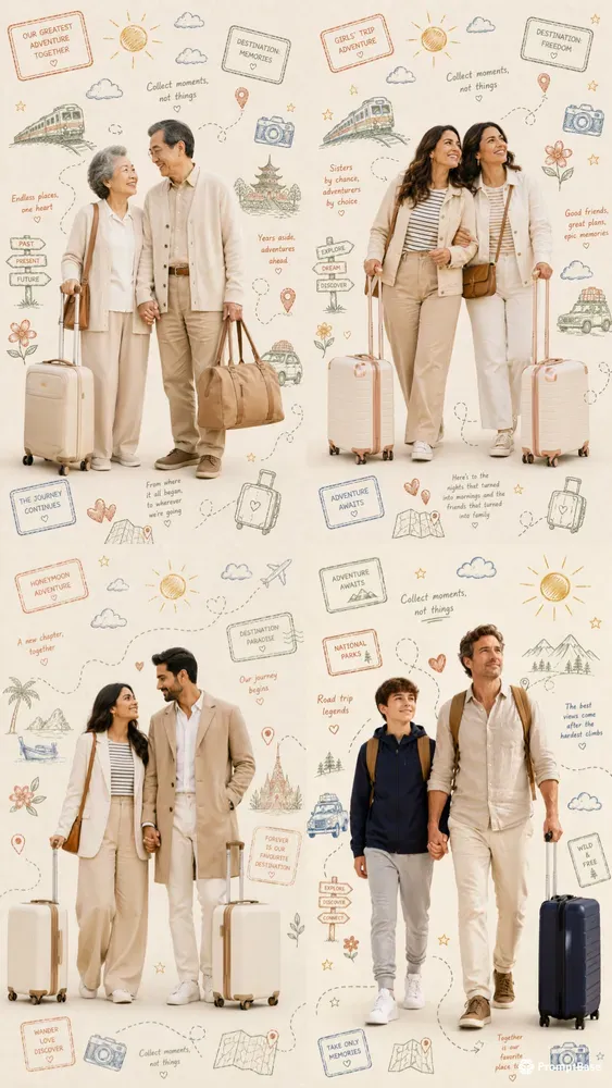 Family Travel And Planning Doodles
