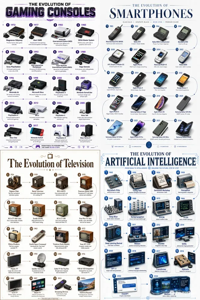 Evolution Infographic Posters