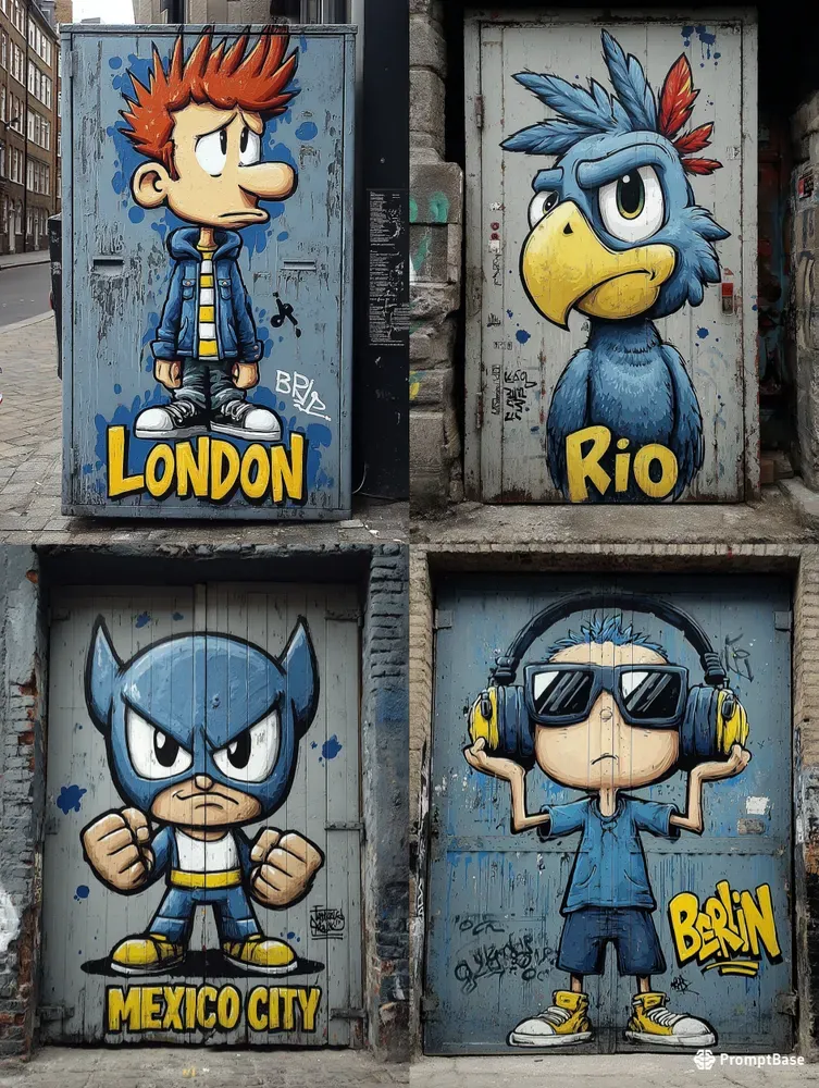 Street Art City Characters