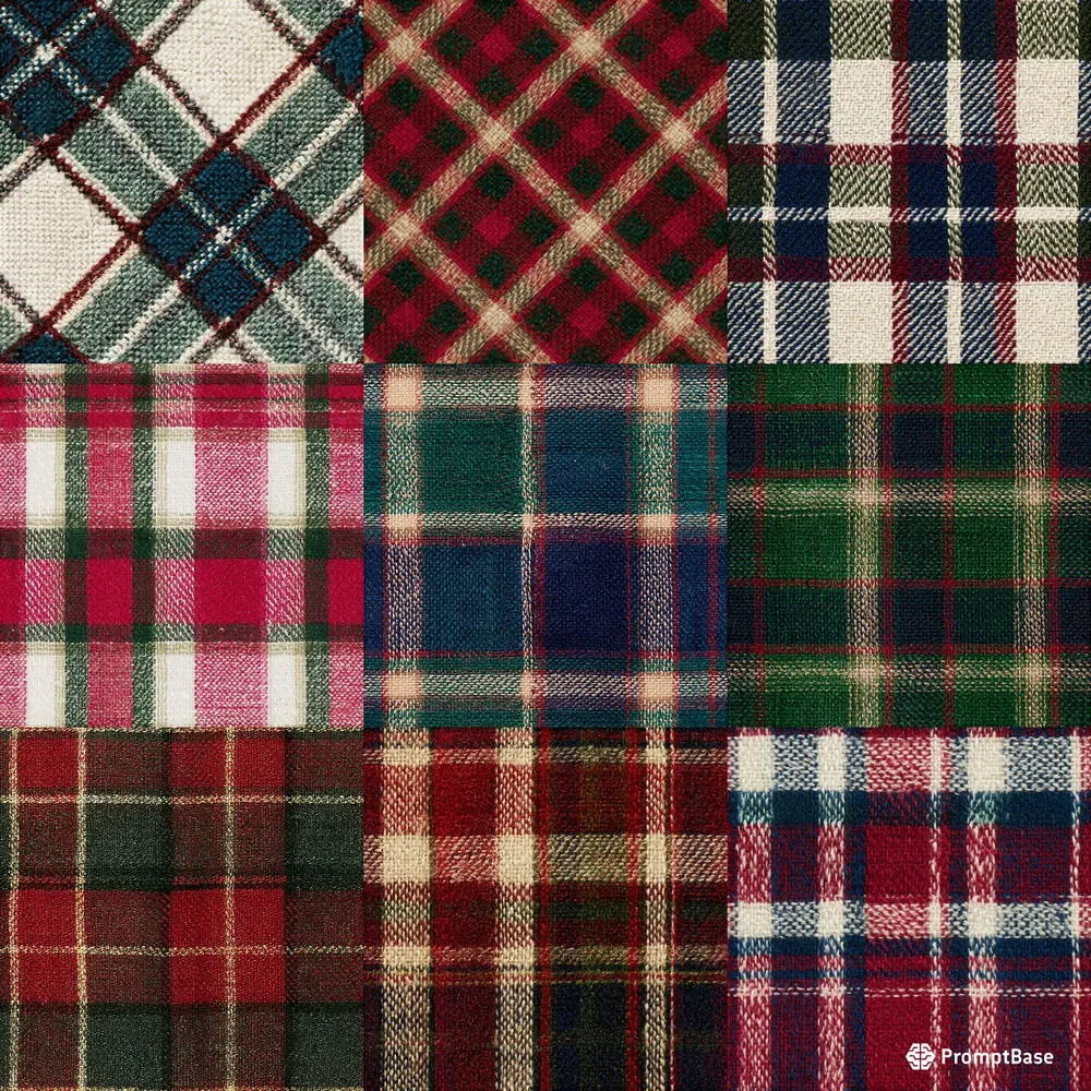 Christmas Tartan Seamless Patterns