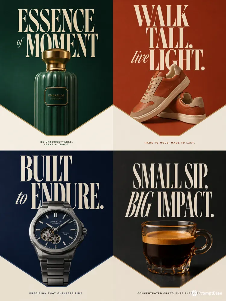 Editorial Vcut Product Branding Posters