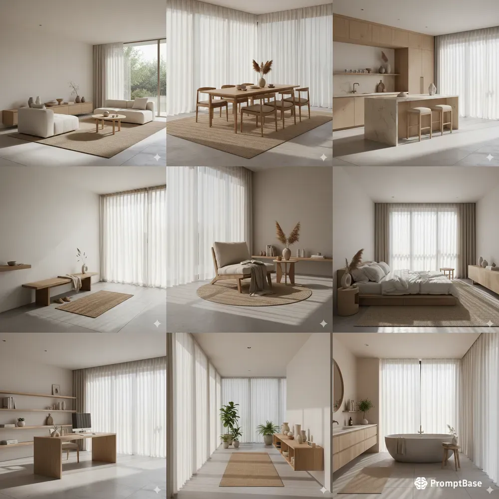 Modern Japandi Interior Photography