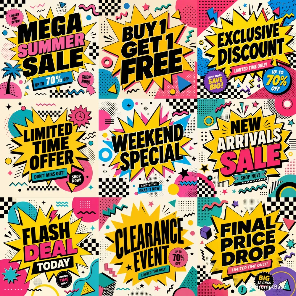 Retro Pop Sale Poster Collections