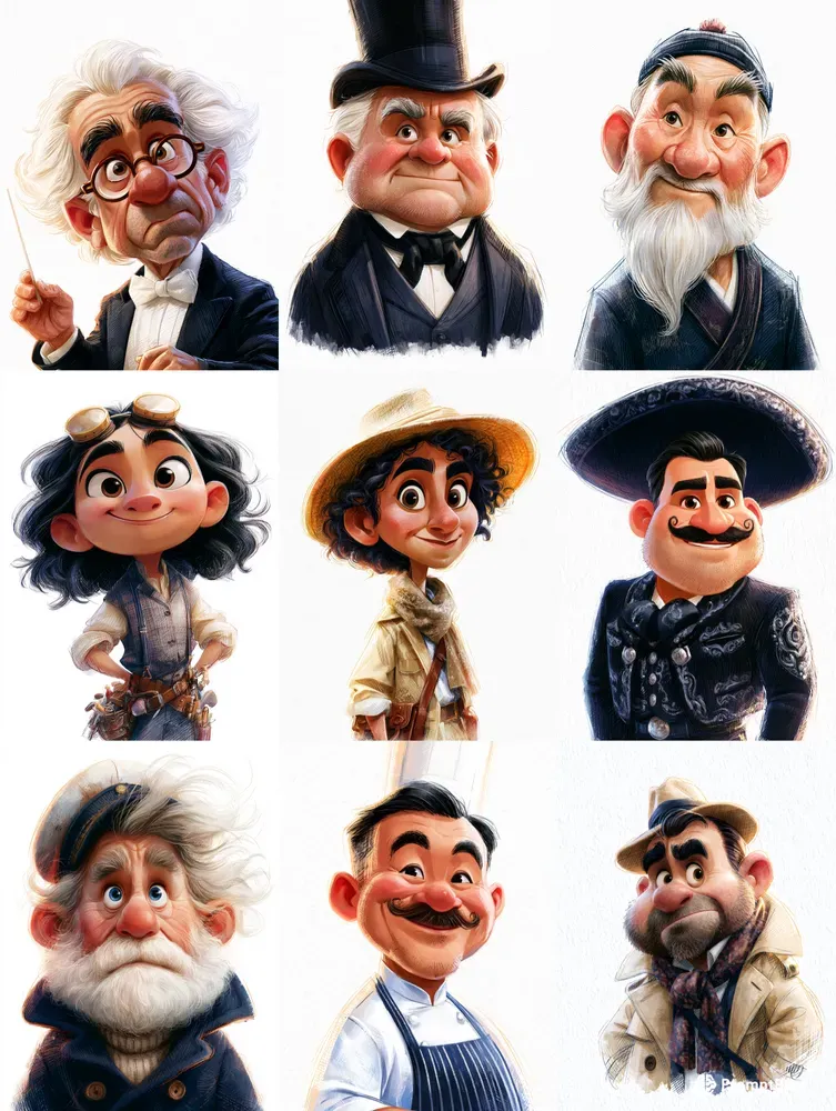 Elegant Handdrawn Caricature Portraits