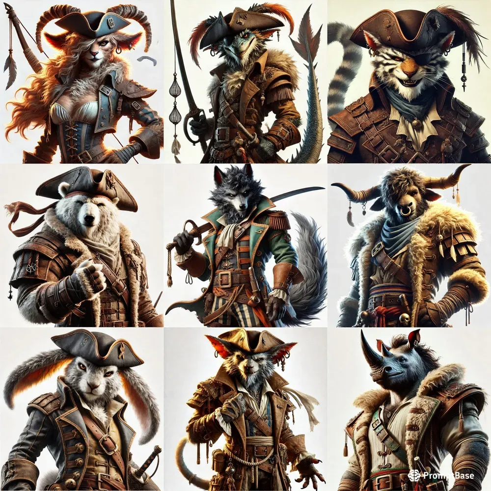 DnD Character Designs Pirate Style RPGs