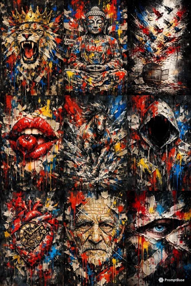 Fractured Soul Urban Mixed Media