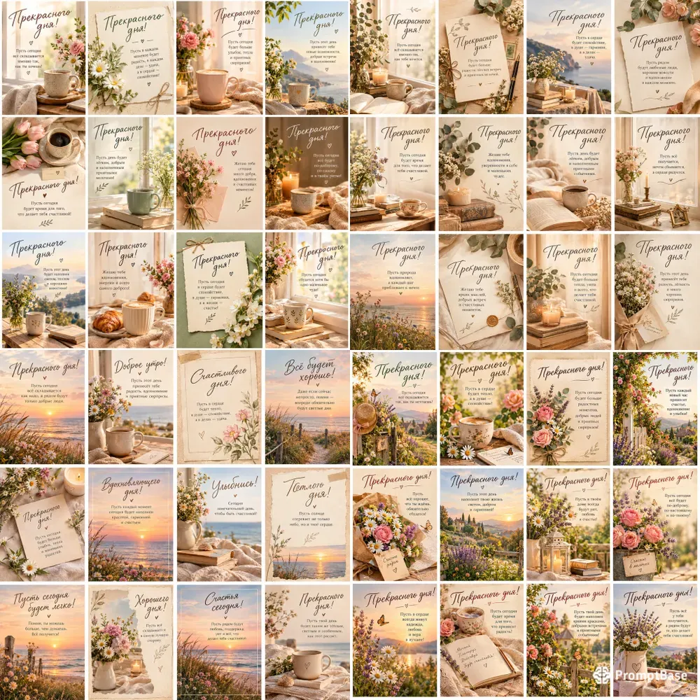 Elegant Good Day Greeting Cards