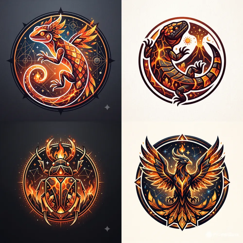 Modern Fireland Cosmic Creature Emblems