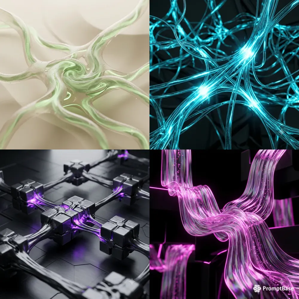 Kinetic Fluid Data Abstract 3D Visuals