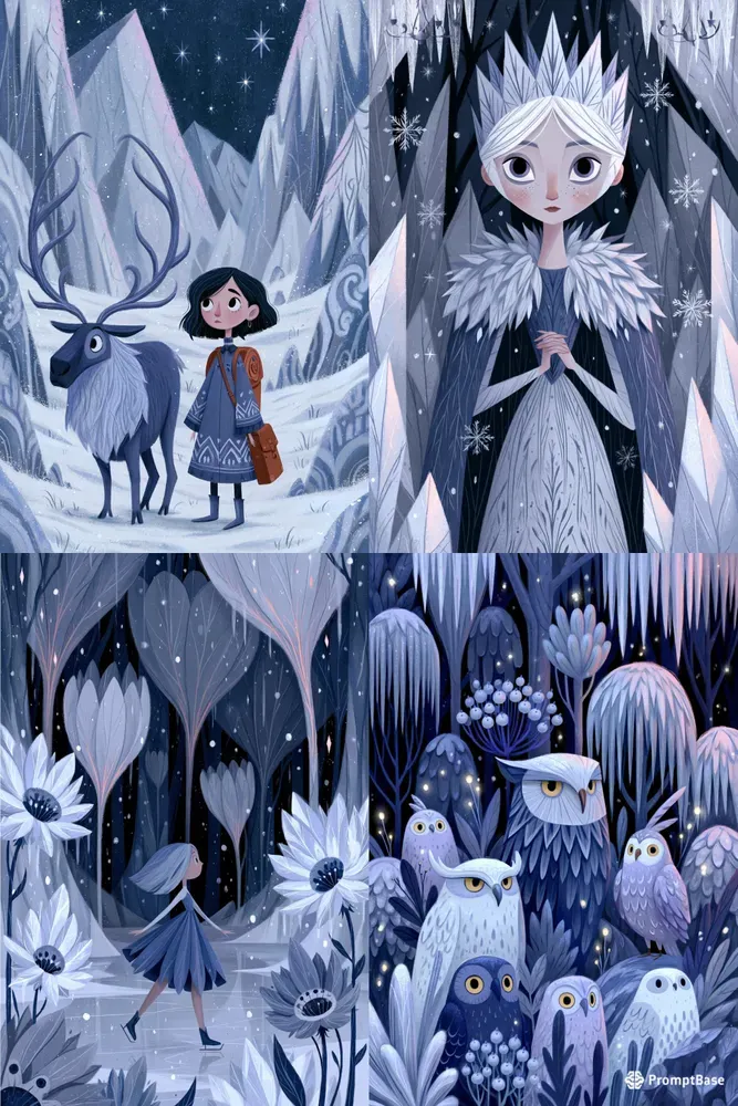 Winter Fairytale Kids Illustrations