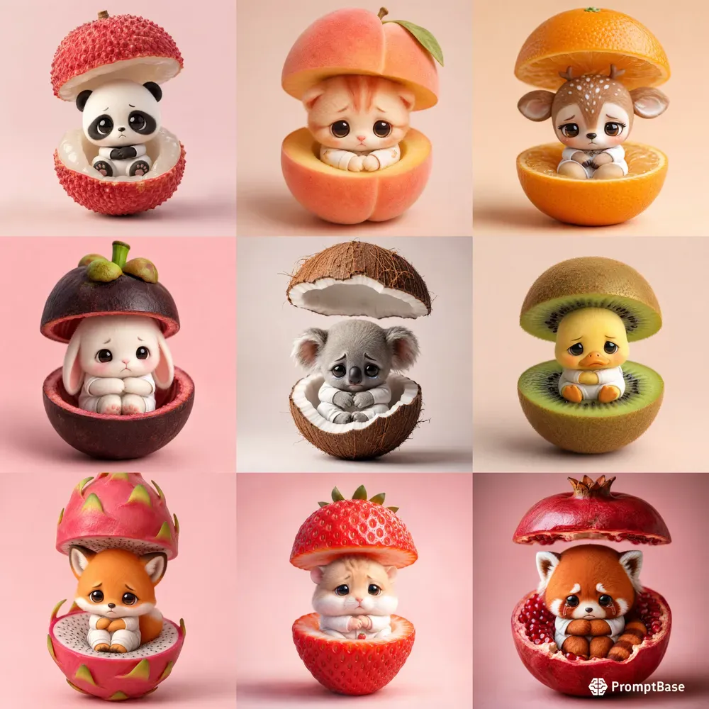 Sad Fruit Cradle Animals