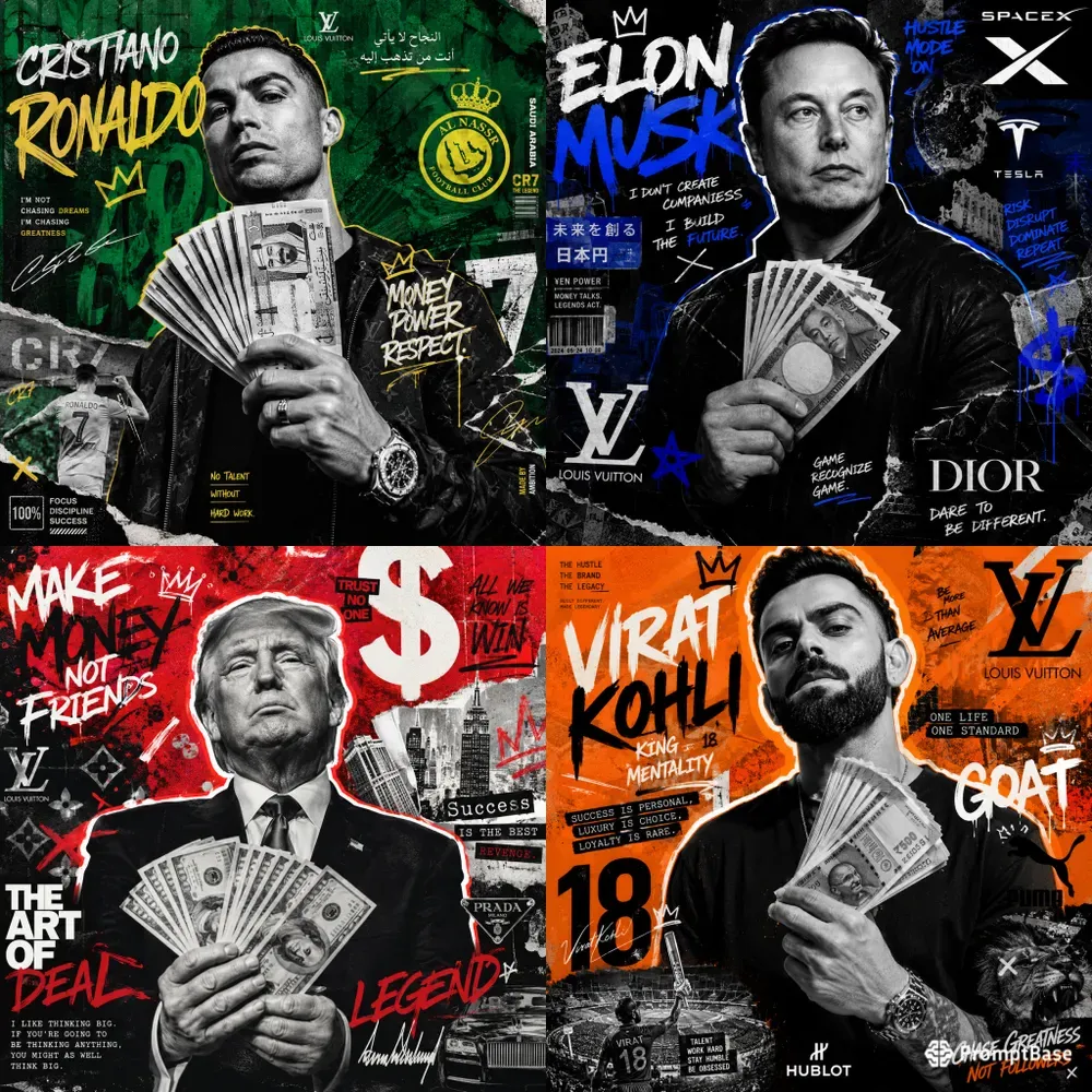 Luxury Streetwear Celebrity Money Posters