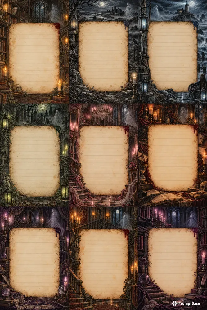 Gothic Ghost Story Journal Pages