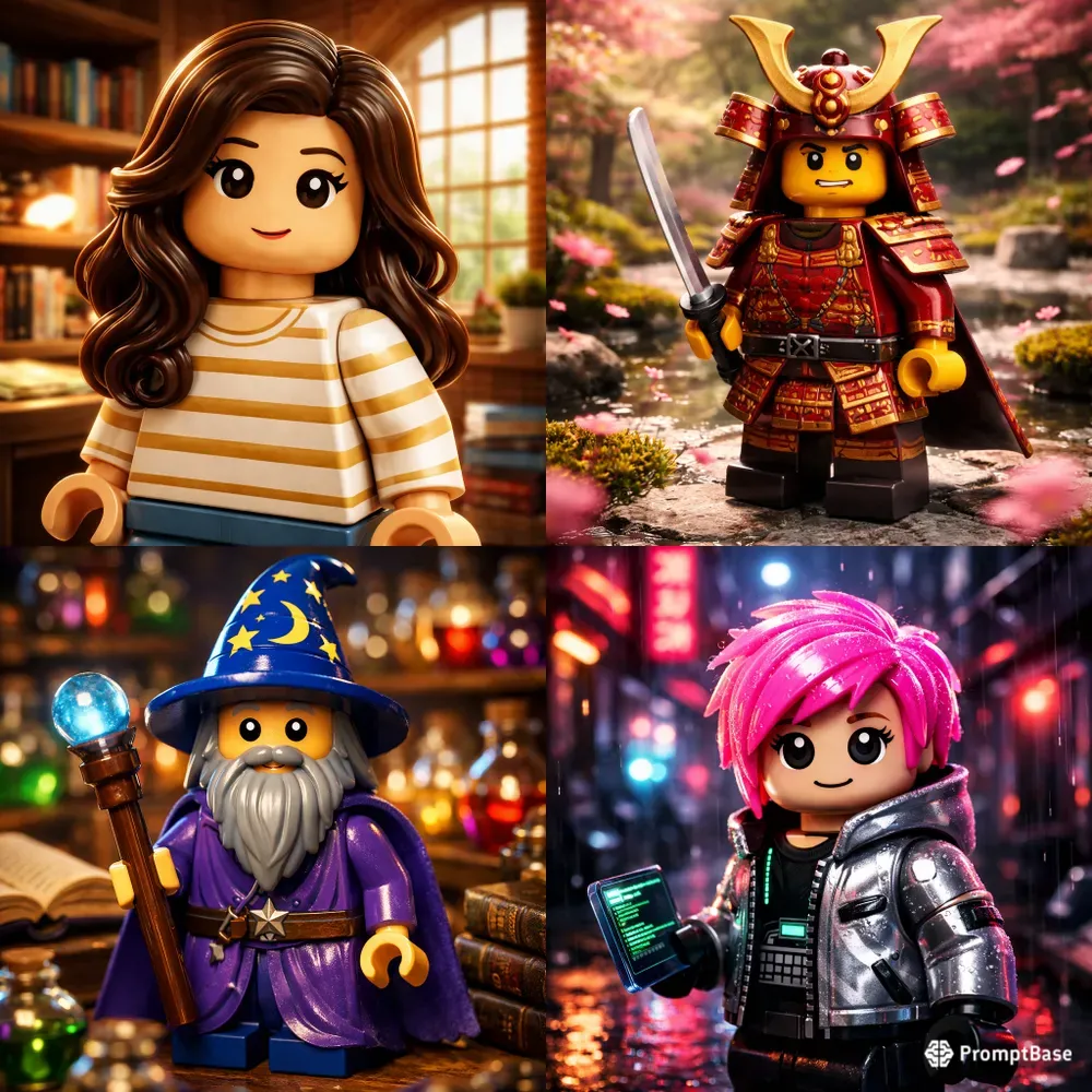 Cinematic 3D Minifigure Portraits