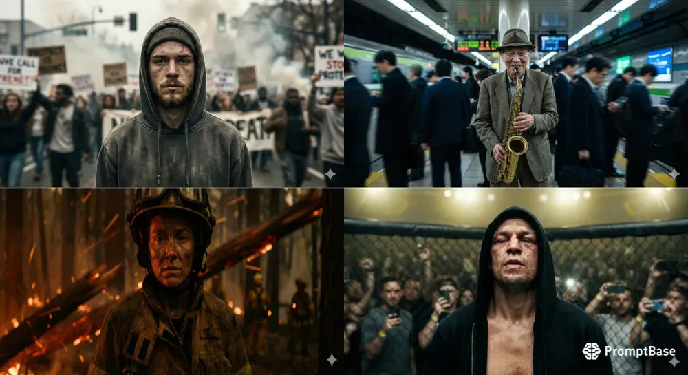 Hyperrealistic Cinematic Photojournalism