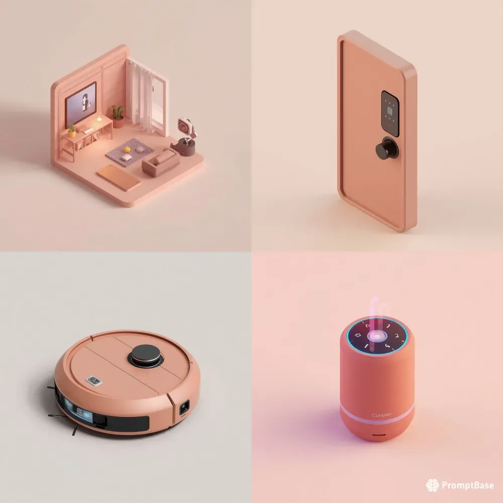 Isometric Smart Home Iot 3D Icons