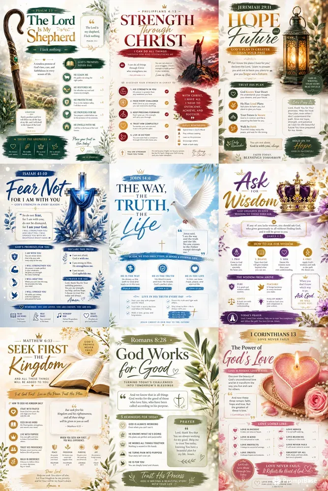 Faith Scripture Infographic Packs