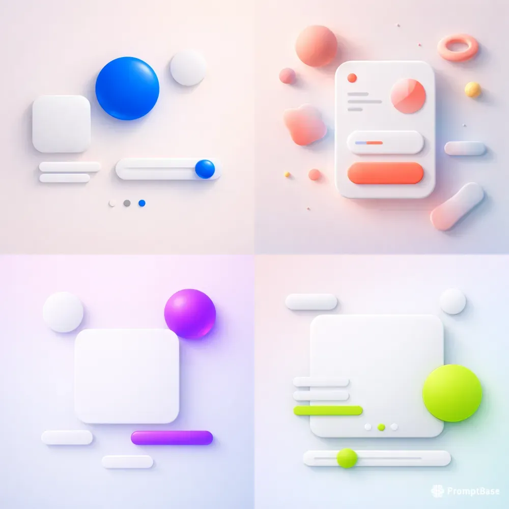 Minimal Neumorphic UI Backgrounds