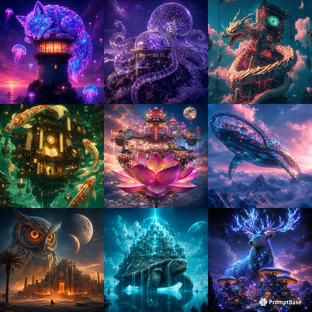 Neon Surreal Dreamscapes