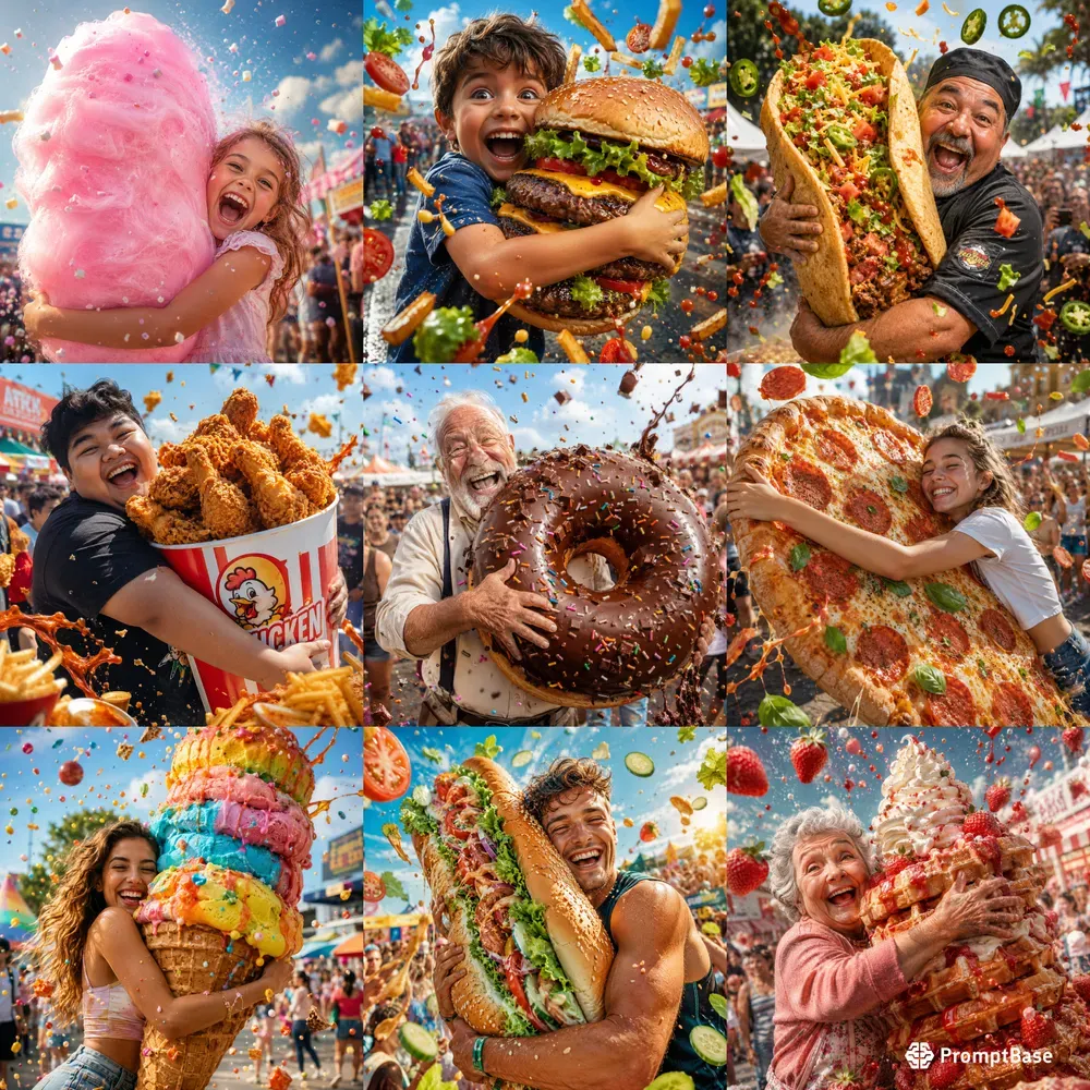 Giant Food Hug Festival Portraits