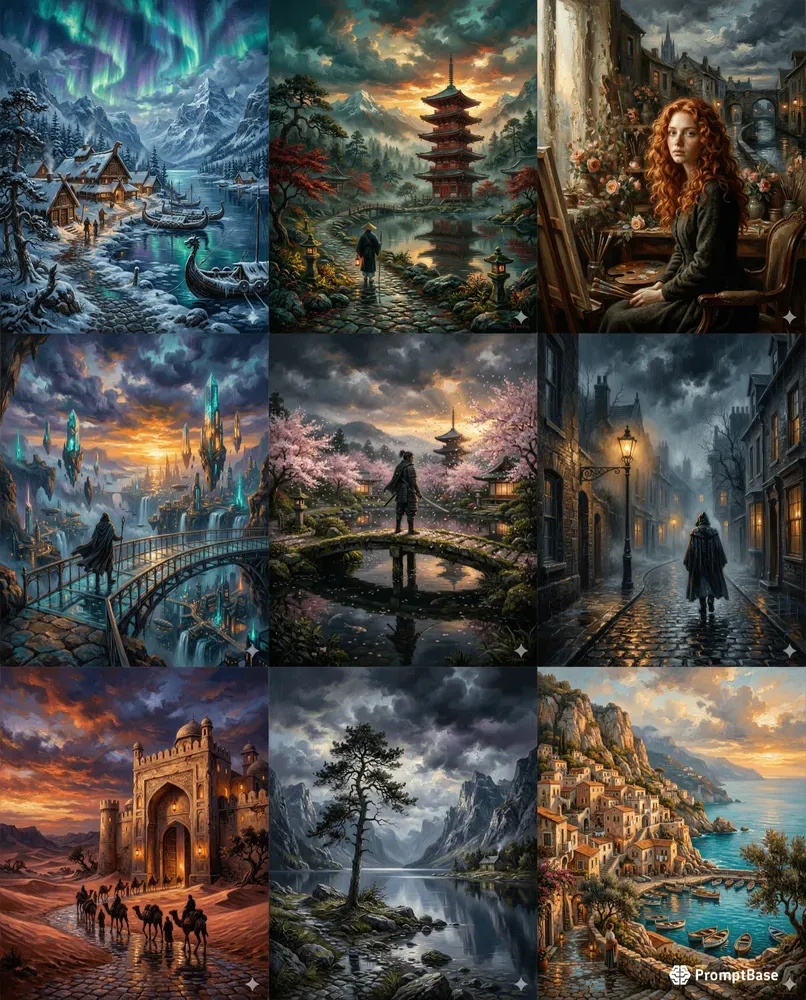 Cinematic Fantasy Oil Paintings